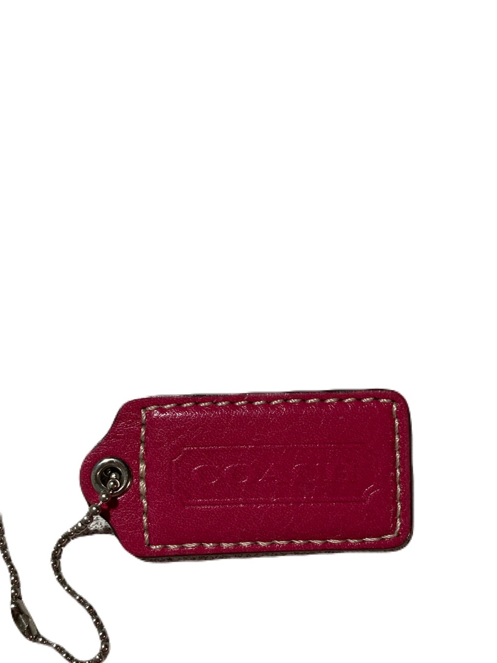 Coach Hangtag 2.5โ Smooth Leather Bag Charm Keychain Large